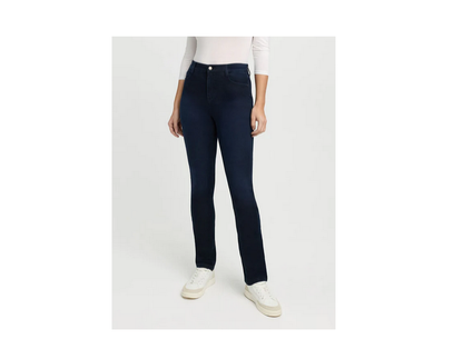 Sth3900 Short Leghigh Waist Straight Leg Dark Denim