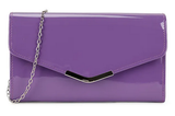 Td2974 Patent Envelope Clutch Bag Purple