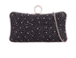 Tl2584 Ring Clasp Small Hard Clutch Bag Black