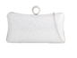 Tl2584 Ring Clasp Small Hard Clutch Bag White