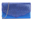 Tl3148 Bling Envelope Clutch Bag Blue