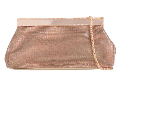 Tl3215 Bling Soft Pop Open Clutch Bag Gold
