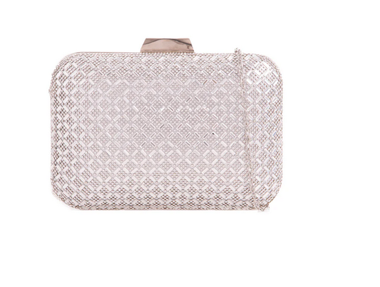 Tl861 Small Purse Clasp Bling Design Clu Silver