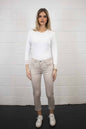 Unity 3/4 Tencel Trousers 25" Leg Taupe