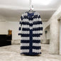 V438 Mesh A-Line Dress With Mesh Jacket Navy/White