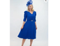 Veder Cd Belted Dress Frill Sleeve Royal Blue