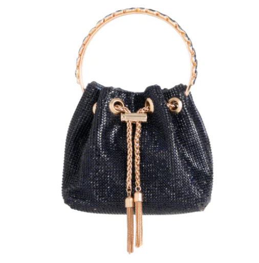 Z2920-1 Bling Bracelet Handle Draw Bag Fushia