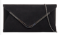 Z320 Faux Suede Envelope Style Clutch Ba Black