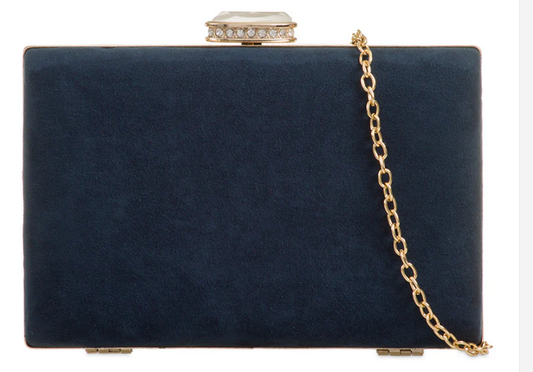 Z672 Box Style Clutch Bag Navy