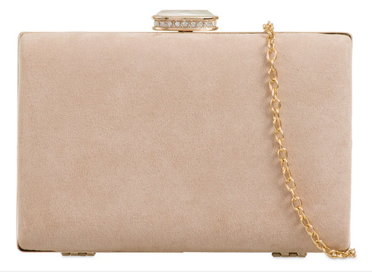 Z672 Box Style Clutch Bag Nude