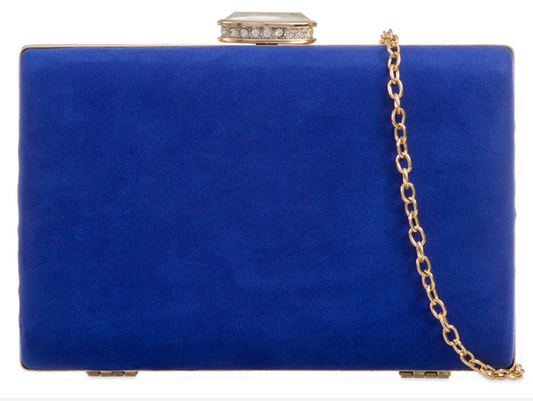 Z672 Box Style Clutch Bag Royal Blue